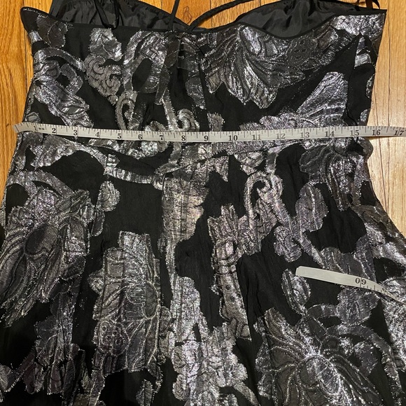 Floral Shiny Metallic Vintage y2k Whimsgoth Coquette Coastal Formal Prom Evening - Picture 8 of 10